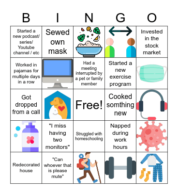 Capgemini Happy Hour Bingo Card
