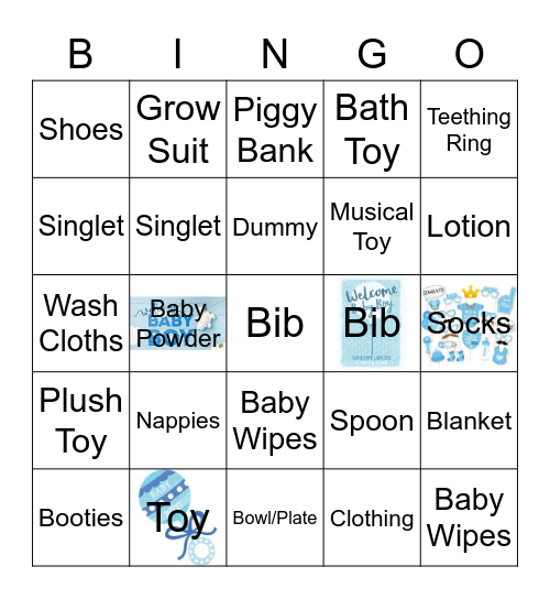 Yasemin's Baby Shower Bingo Card