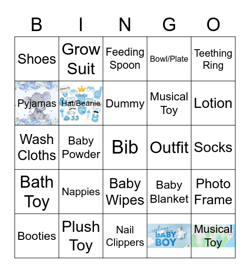 Yasemin's Baby Shower Bingo Card