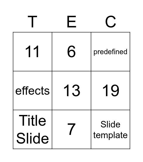 GOOGLE SLIDES ESSENTIAL- UNIT 1  LS 1-2 Bingo Card