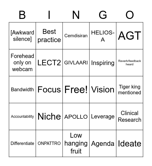 vCDD20 Bingo Card