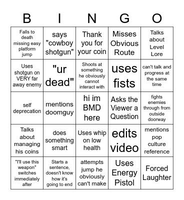 Cointus2 Bingo Card