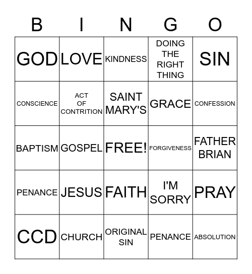 2ND GRADE BINGO Card