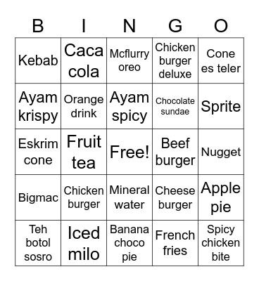 3am Bingo Card