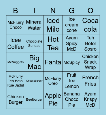 Punya Darion Bingo Card