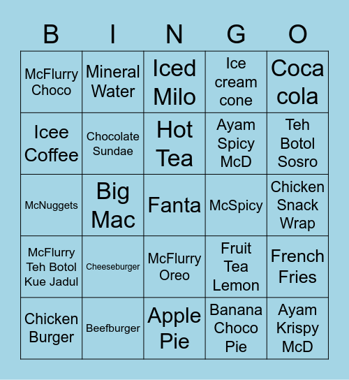 Punya Darion Bingo Card