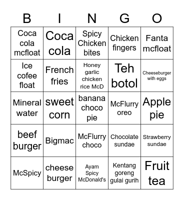 Michael Bingo Card