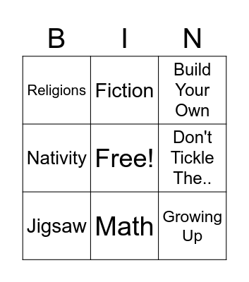 Michelle's Party Bingo Card