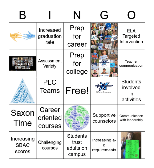 North High Strengths! Bingo Card