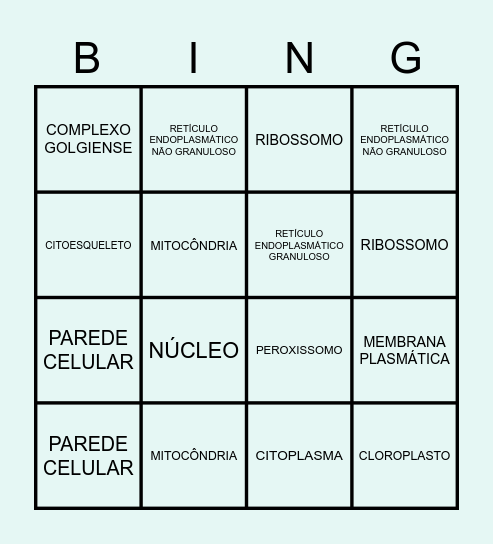 BINGO CELULAR Bingo Card