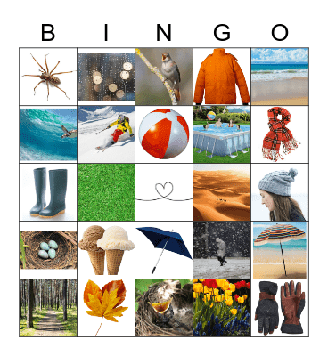 SEASONS Bingo Card