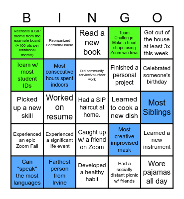 SHELTER-IN-PLACE GRIDMASTER Bingo Card
