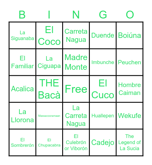Do Not Use Bingo Card