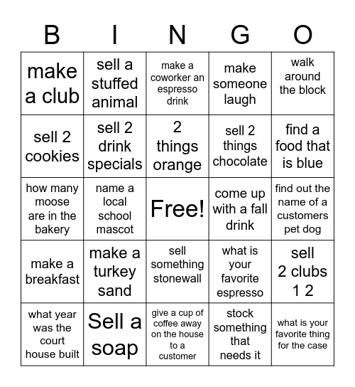 Moose creek 9-26-20 Bingo Card