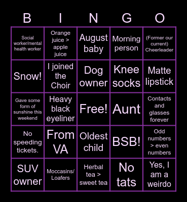 Bingo Card