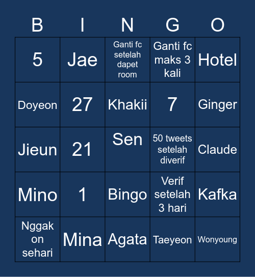 2LS Bingo Card