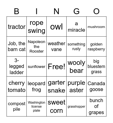 I Saw It at Good Courage! BINGO Card