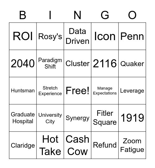 Walnut Walk Bingo Card