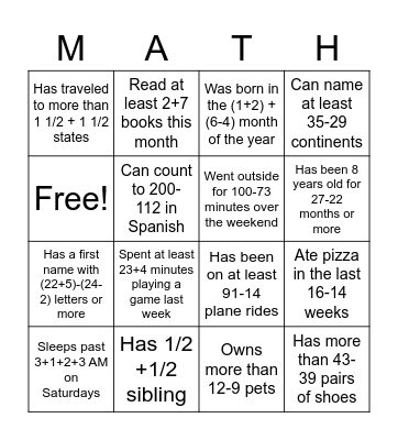 Find someone who... Bingo Card