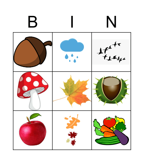 SÜGISE BINGO Card