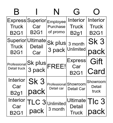 Holiday Bingo Card