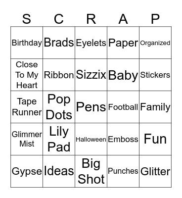 F.R.O.G Retreat Bingo Card
