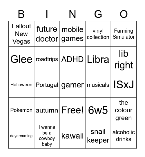 Maticore Bingo Card