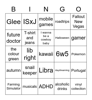 Maticore Bingo Card