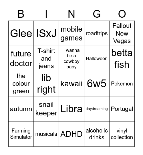 Maticore Bingo Card