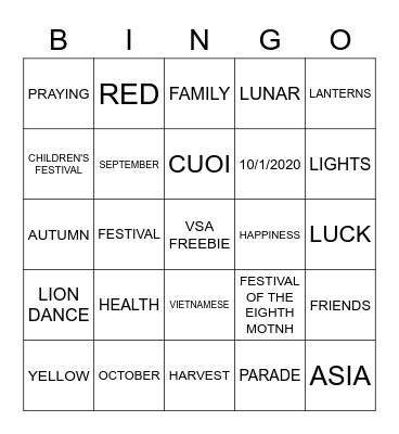 Tet Trung Thu Bingo Card