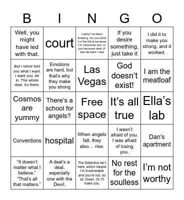 Lucider Bingo Card