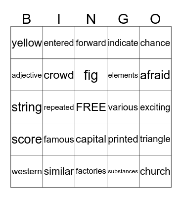 Beatty Bingo (2) Bingo Card
