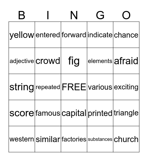 Beatty Bingo (2) Bingo Card