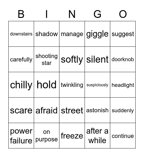 Unit.4-2 Bingo Card