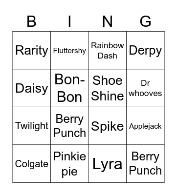 Season 2 Bingo Card