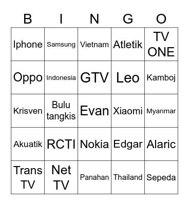 Ayleen ♡(> ਊ <)♡ Bingo Card