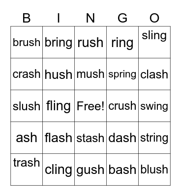 VCC Patterns Bingo Card