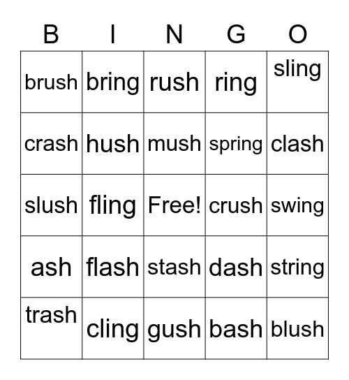 VCC Patterns Bingo Card