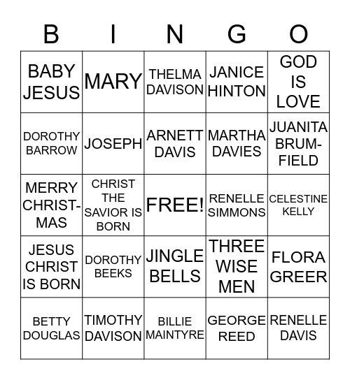 ASHANTI BINGO Card