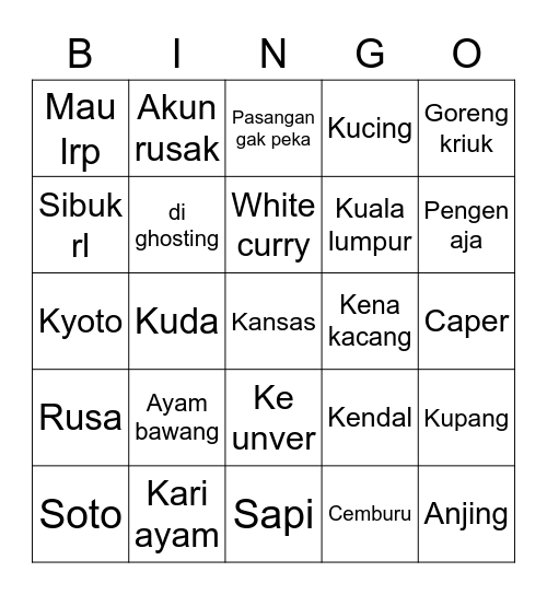 Bingo Nuyheaj Bingo Card
