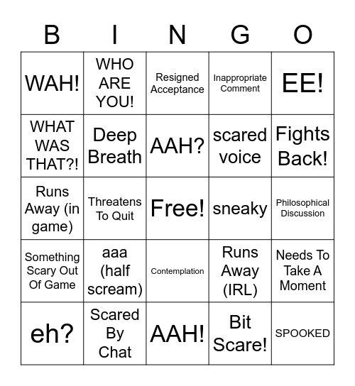 Elli's Horror Bingo Card