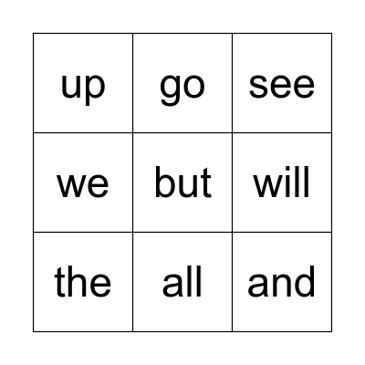 alphabet Bingo Card