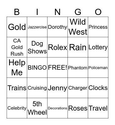 Mayer's  Bingo Card