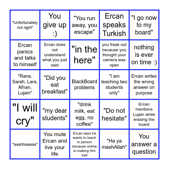 ULTIMATE PHYSICS BINGO Card