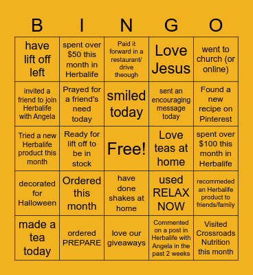 Herba Bingo Card