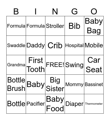 Welcome Baby Julian  Bingo Card