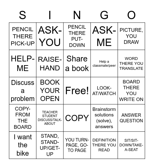 1.4 SIGNO Bingo Card