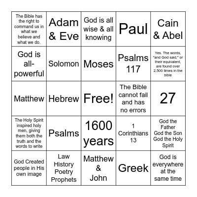 JBQ Bingo Card
