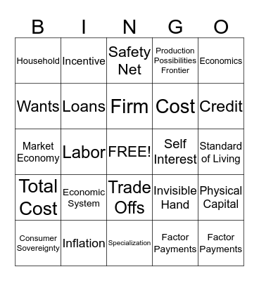 Bingomics Bingo Card