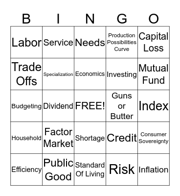 Bingomics Bingo Card